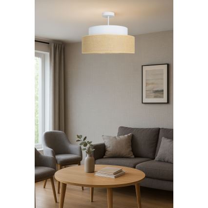 Припотолочная люстра BOHO 1xE27/60W/230V кремовый/бежевый