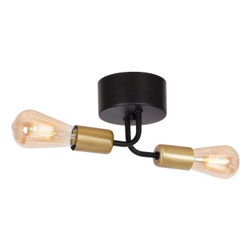 Припотолочная люстра BRENDA 2xE27/60W/230V черная/золотая