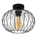 Припотолочная люстра CORRINI 1xE27/60W/230V диаметр 25 см черный/прозрачный