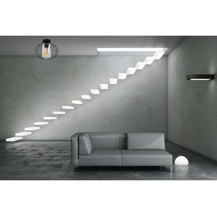 Припотолочная люстра CORRINI 1xE27/60W/230V диаметр 25 см черный/прозрачный
