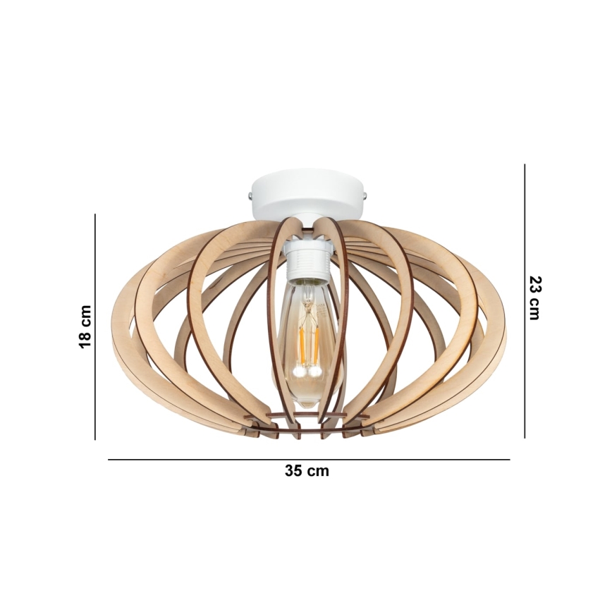 Припотолочная люстра EARTH 1xE27/60W/230V белая/бежевая