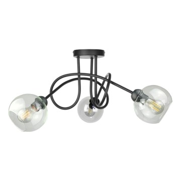 Припотолочная люстра EVIE 3xE27/60W/230V черный/прозрачный