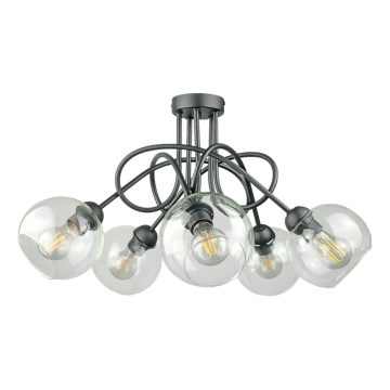 Припотолочная люстра EVIE 5xE27/60W/230V антрацит/прозрачный