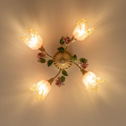 Припотолочная люстра FIORINTINO 4xE14/40W/230V