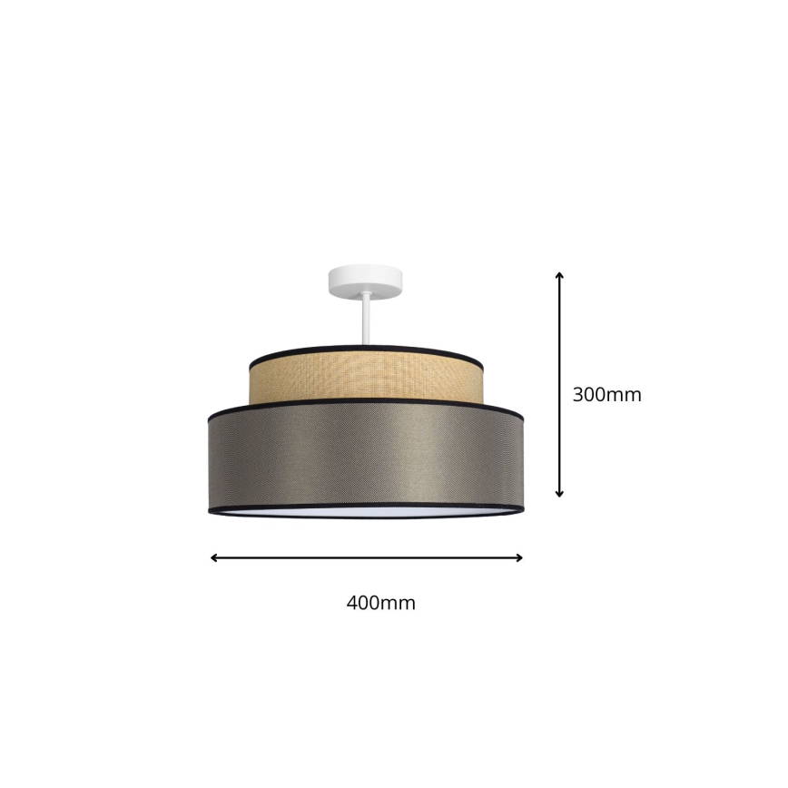 Припотолочная люстра GRACE 1xE27/60W/230V бежевый/коричневый