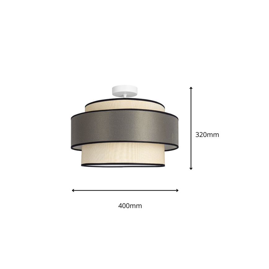 Припотолочная люстра GRACE 1xE27/60W/230V кремовый/серый