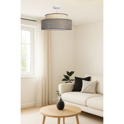 Припотолочная люстра GRACE 1xE27/60W/230V кремовый/коричневый