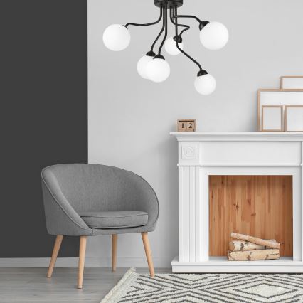 Припотолочная люстра HOLLY 6xG9/5W/230V черная