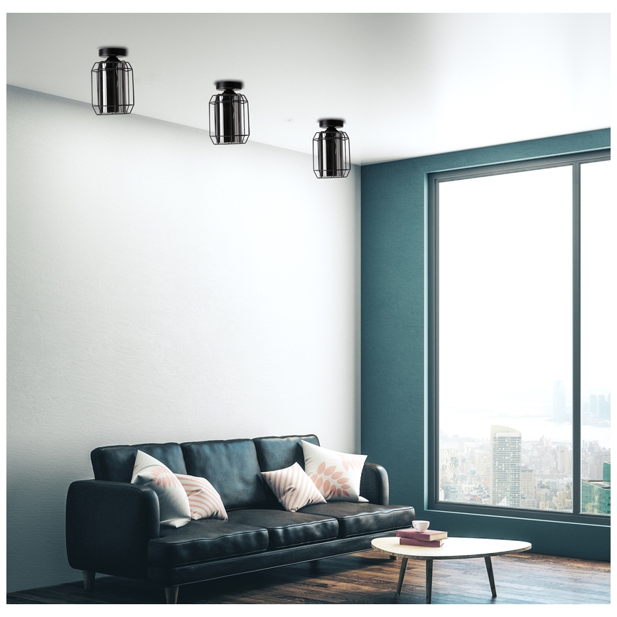 Припотолочная люстра JONERA 1xE27/40W/230V черный