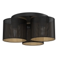 Припотолочная люстра LOFT SHADE 3xE27/60W/230V черная/золотая