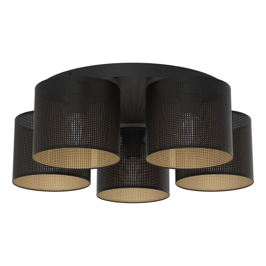 Припотолочная люстра LOFT SHADE 5xE27/60W/230V черная/золотая