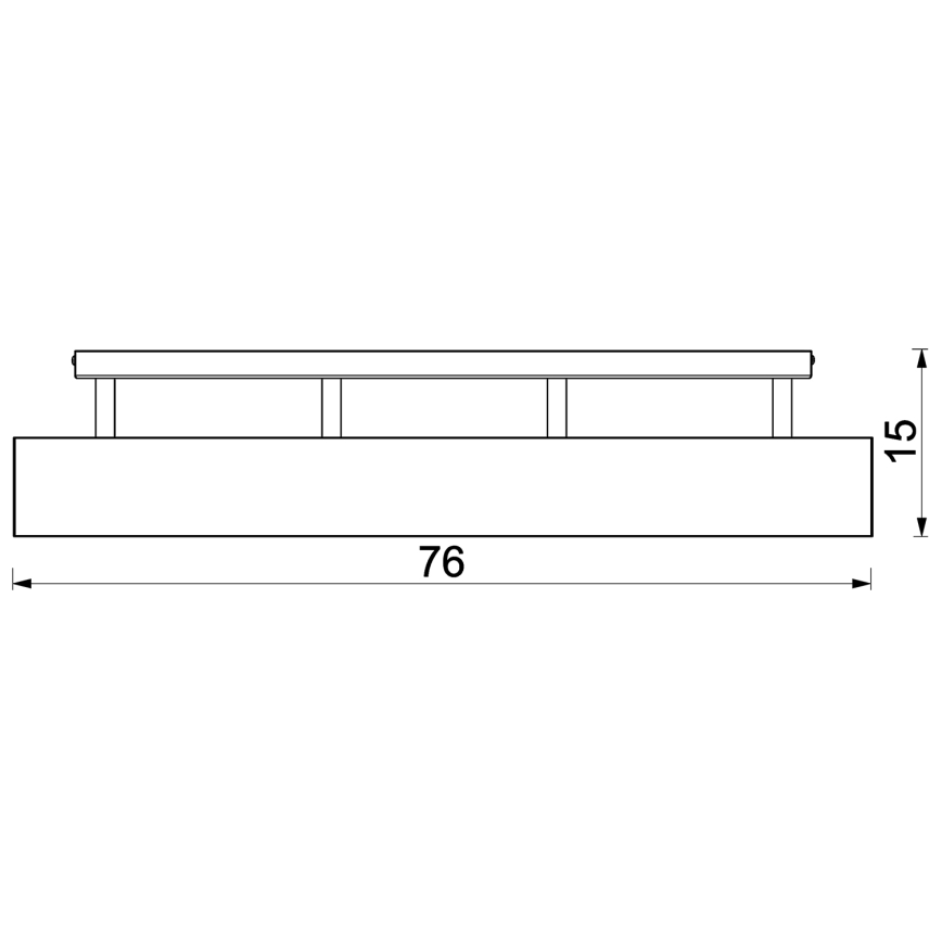 Припотолочная люстра MAISON 4xGU10/8W/230V коричневый/дуб