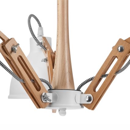 Припотолочная люстра MARCELLO 3xE27/60W/230V бук - сертифицировано FSC