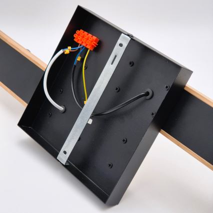 Припотолочная люстра MATTE 4xE27/15W/230V черный/дуб
