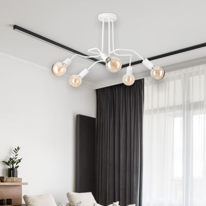 Припотолочная люстра MATYLDA 5xE27/60W/230V белый