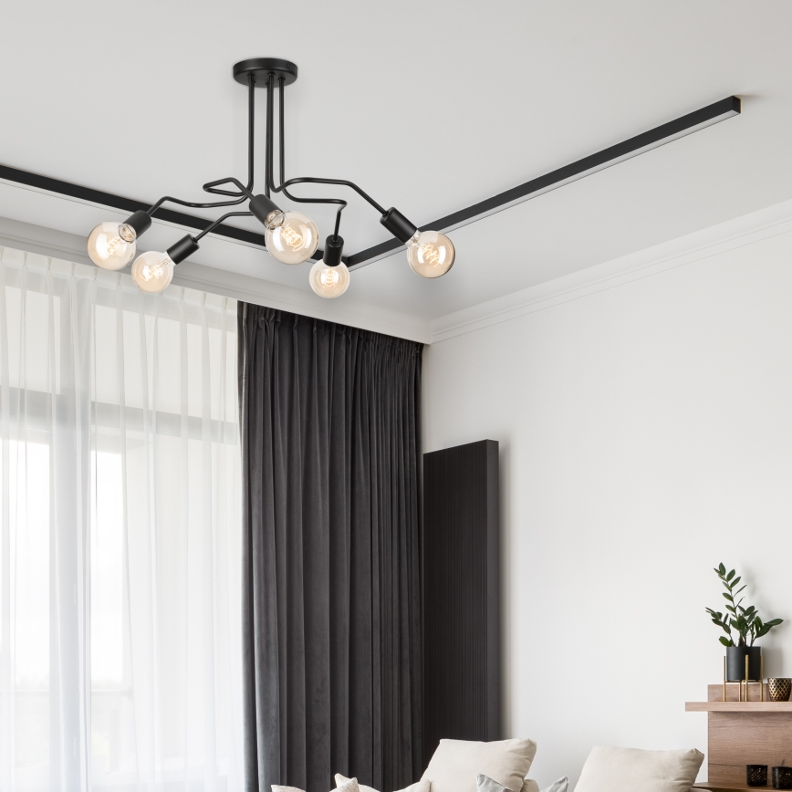 Припотолочная люстра MATYLDA 5xE27/60W/230V черный