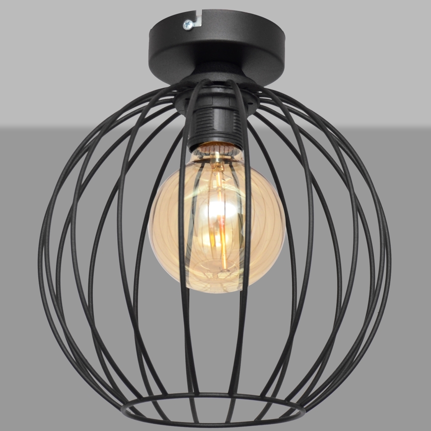 Припотолочная люстра MERCURE 1xE27/15W/230V ⌀ 24 cm черная