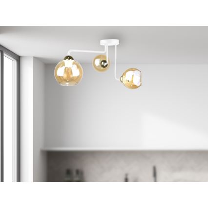 Припотолочная люстра MONDE WHITE 3xE27/60W/230V