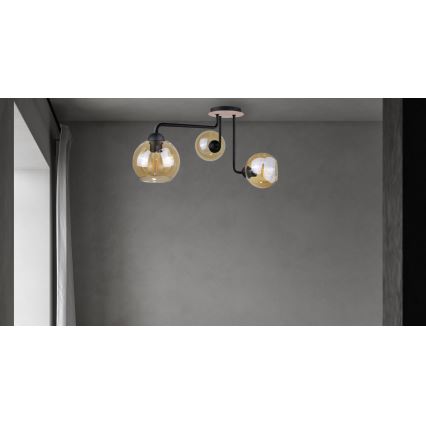 Припотолочная люстра MONDE WOOD 3xE27/60W/230V