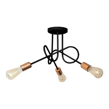 Припотолочная люстра OXFORD 3xE27/15W/230V черная