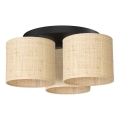 Припотолочная люстра RATTAN 3xE27/60W/230V ротанг
