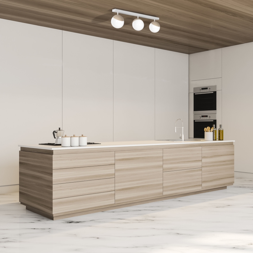 Припотолочная люстра SFERA WOOD 3xE14/40W/230V белая