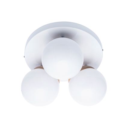 Припотолочная люстра SFERA WOOD 3xE14/40W/230V белая