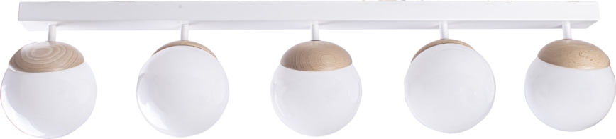 Припотолочная люстра SFERA WOOD 5xE14/40W/230V белая