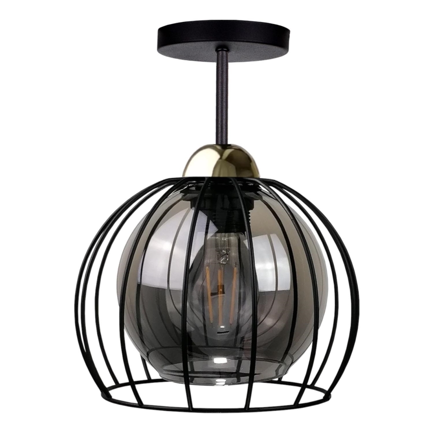Припотолочная люстра SOLO BLACK 1xE27/60W/230V черный/золотой