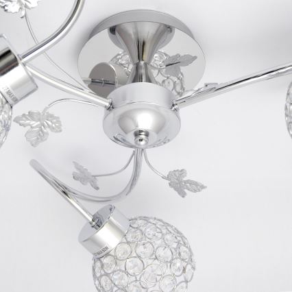 Припотолочная люстра SOPHIA 3xE27/15W/230V блестящий хром/прозрачный