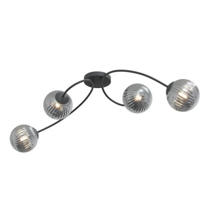 Припотолочная люстра VIBRA 4xE14/10W/230V черный/серый