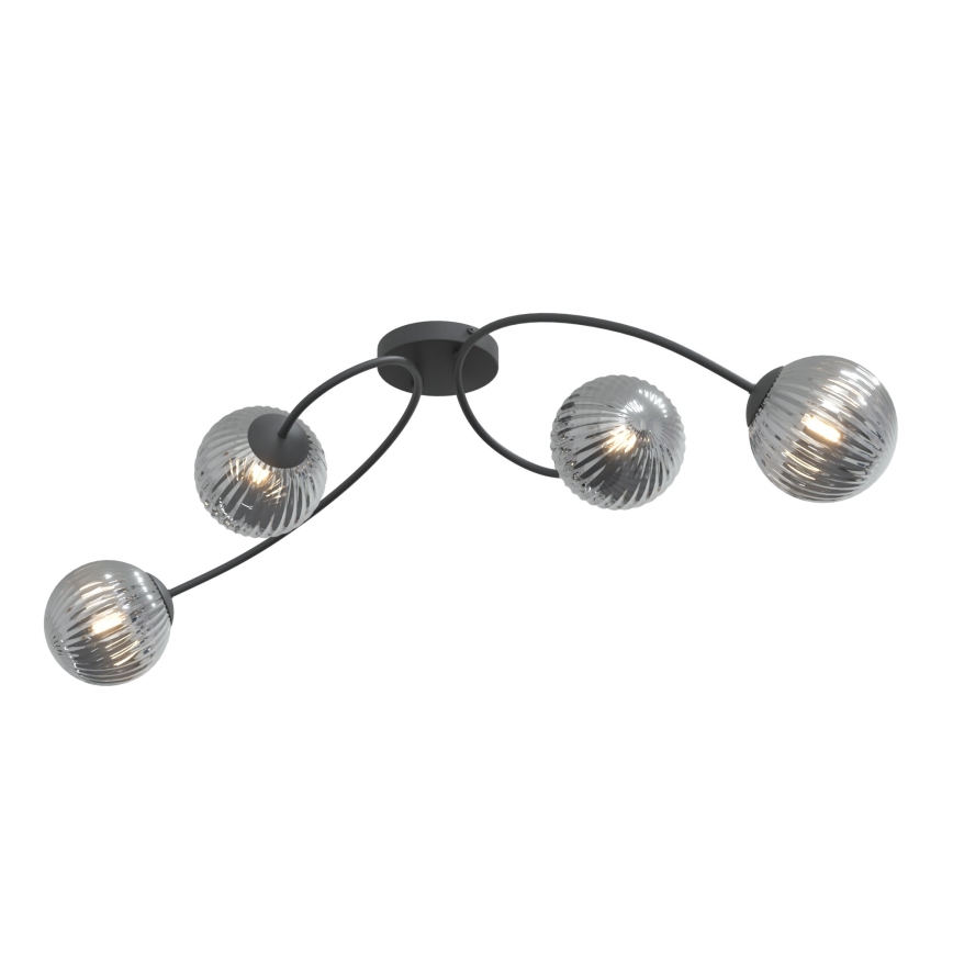Припотолочная люстра VIBRA 4xE14/10W/230V черный/серый
