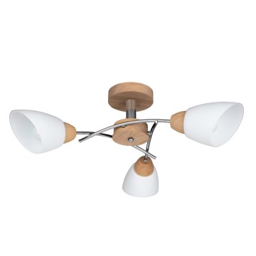 Припотолочная люстра VILETTA 3xE27/60W/230V дуб - сертифицировано FSC