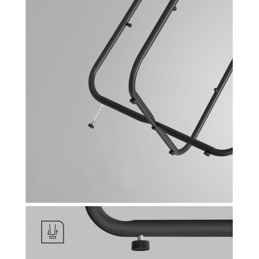 Приставний столик NOIRA чорний/сірий