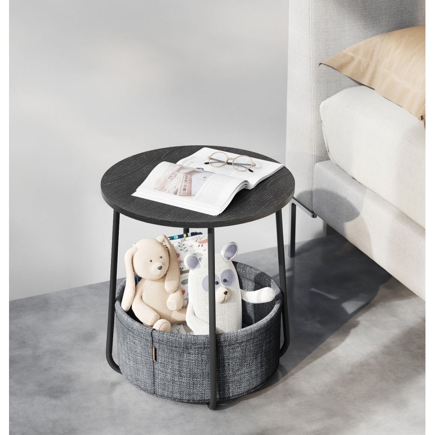 Приставний столик NOIRA чорний/сірий