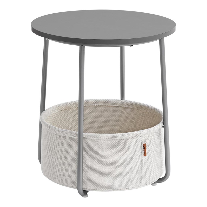 Приставний столик NOIRA сірий/білий