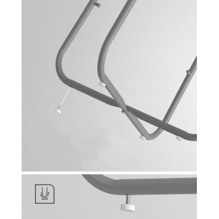 Приставний столик NOIRA сірий/білий