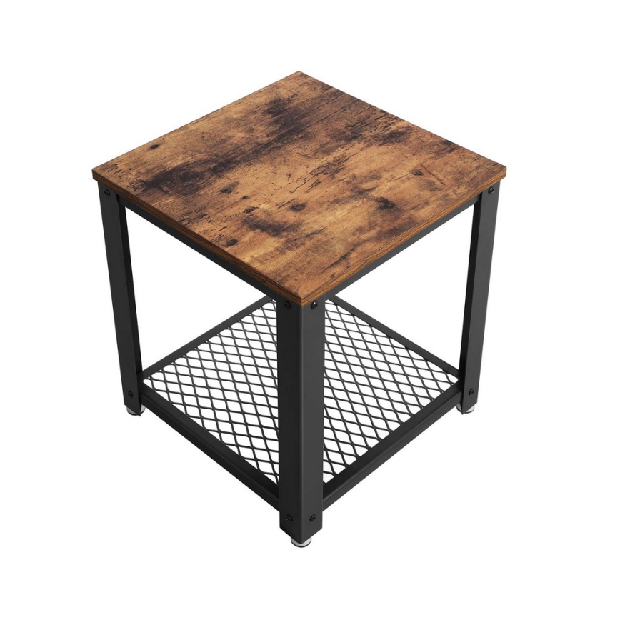 Приставной столик ELDUR коричневый/чёрный