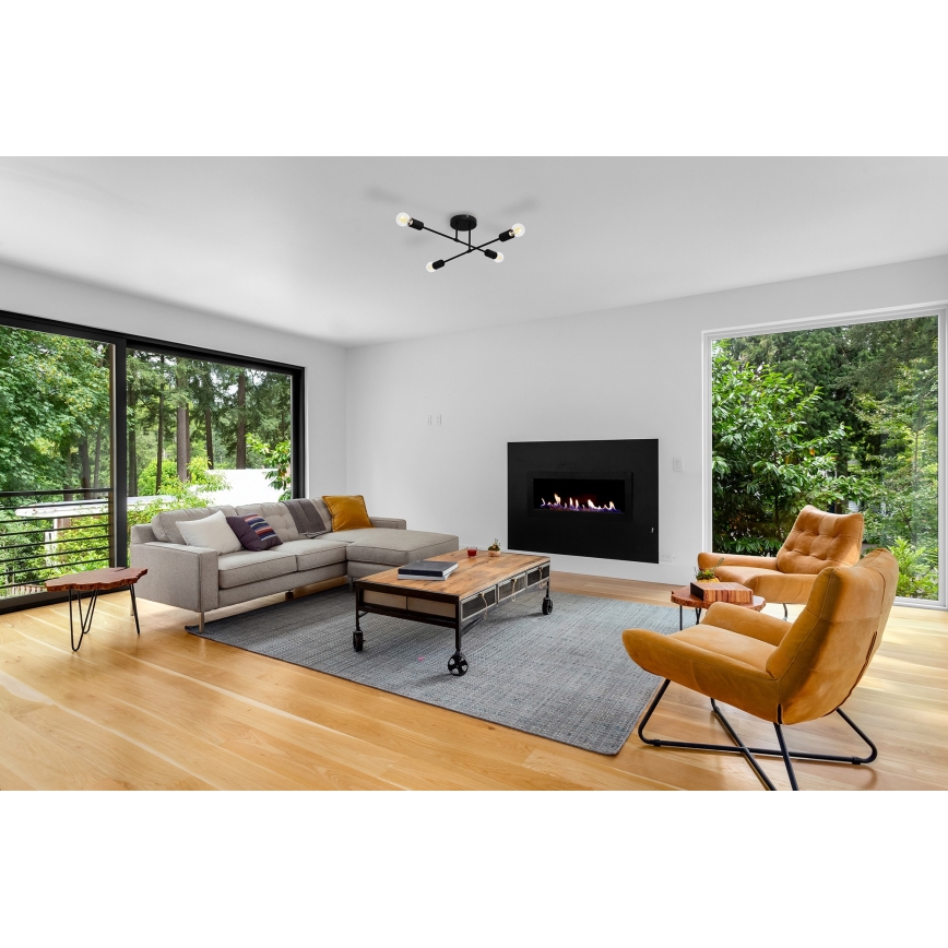 Пристельова LED люстра CAMBRIDGE 4xE27/8W/230V чорний