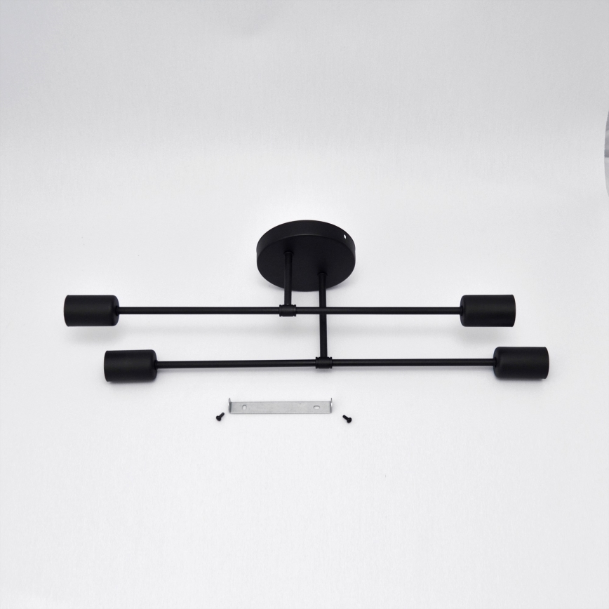 Пристельова LED люстра CAMBRIDGE 4xE27/8W/230V чорний