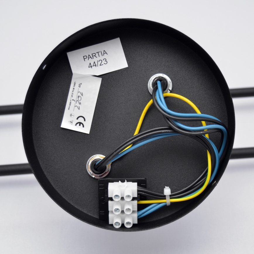 Пристельова LED люстра CAMBRIDGE 4xE27/8W/230V чорний