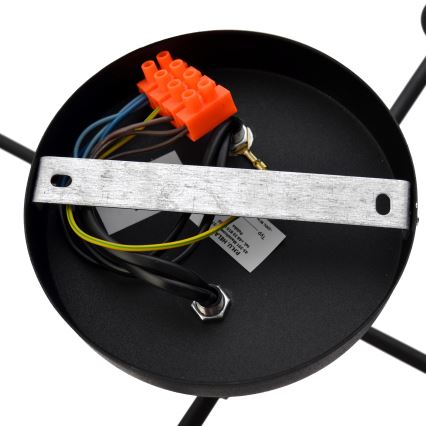 Пристельова LED люстра CAMBRIDGE 4xE27/8W/230V чорний