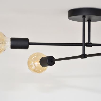 Пристельова LED люстра CAMBRIDGE 4xE27/8W/230V чорний