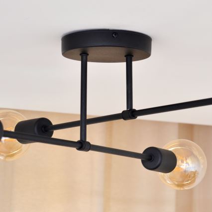 Пристельова LED люстра CAMBRIDGE 4xE27/8W/230V чорний