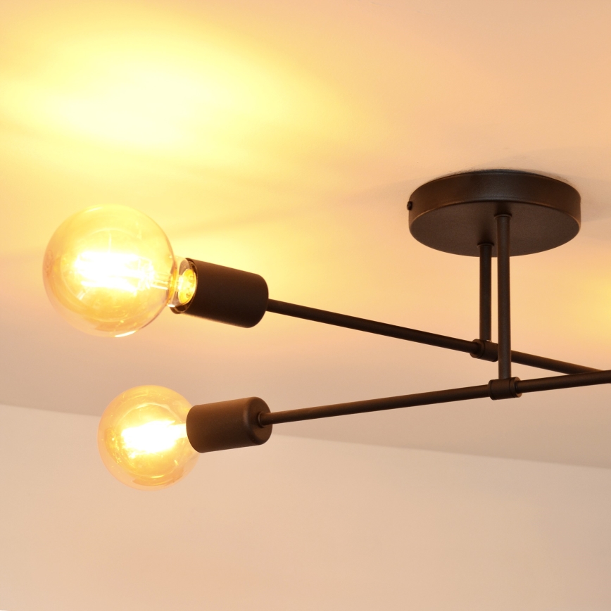Пристельова LED люстра CAMBRIDGE 4xE27/8W/230V чорний