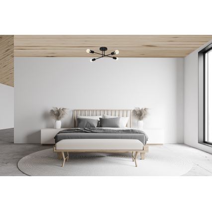 Пристельова LED люстра CAMBRIDGE 4xE27/8W/230V чорний