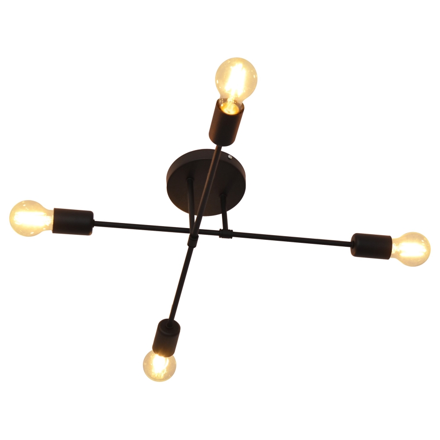 Пристельова LED люстра CAMBRIDGE 4xE27/8W/230V чорний