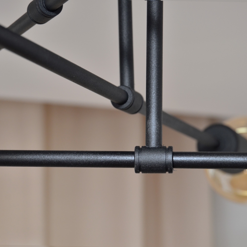 Пристельова LED люстра CAMBRIDGE 6xE27/8W/230V чорний