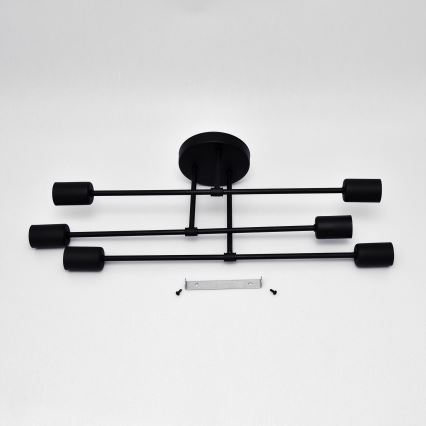 Пристельова LED люстра CAMBRIDGE 6xE27/8W/230V чорний