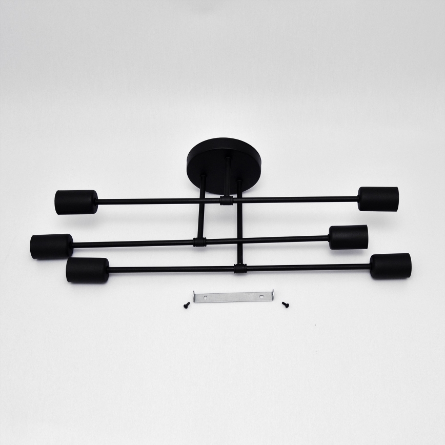 Пристельова LED люстра CAMBRIDGE 6xE27/8W/230V чорний